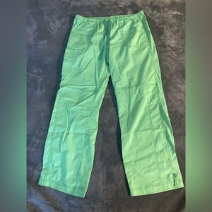 Wide leg green cargo pants